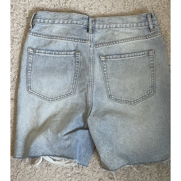 Pacsun Womens 29 High Rise Boy Shorts Distressed Denim Shorts Ripped Summer 90s - Picture 5 of 8